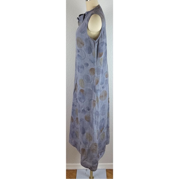 CLICK by Color Me Cotton 100% Linen Sleeveless with Pockets Dress, size Large - Picture 2 of 11